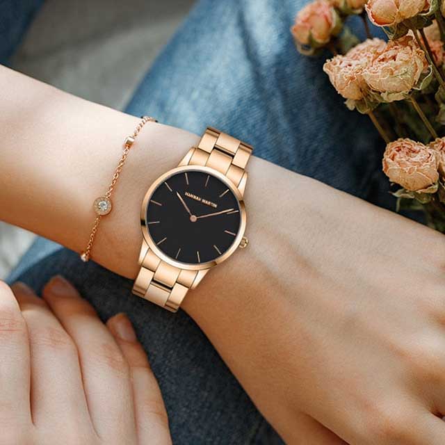 hannah martin mesh stainless steel women watch model hm 1221 gallery img 5