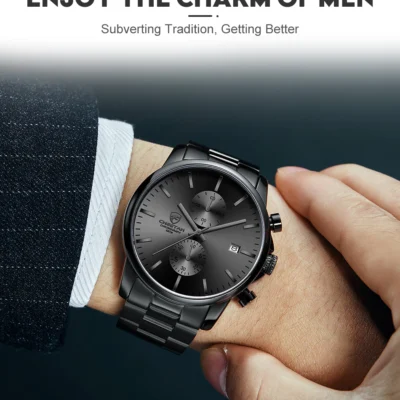 cheetah chronograph stainless steel men watch ch1604S gallery img 1