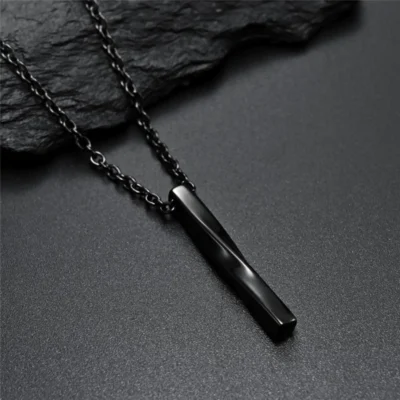 spiral 3d rectangle pendant unisex stainless steel necklace egn063 featured img