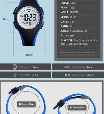 skmei kids strap watch 1459 gallery img 1