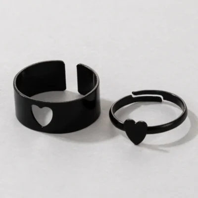 different shapes adjustable black ring egr003 gallery img 1