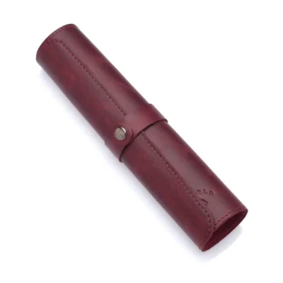 westpolo dizzy genuine leather mousepad – claret red gallery img 1