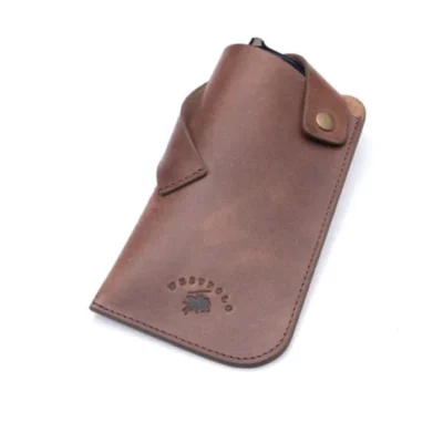 westpolo lonex genuine leather glasses case – brown gallery img 1