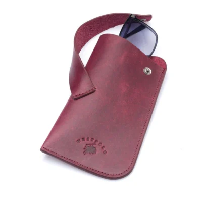 westpolo lonex genuine leather glasses case – claret red featured img