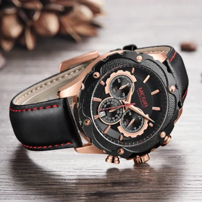 Megir Leather Men’s Watch (MG2070)