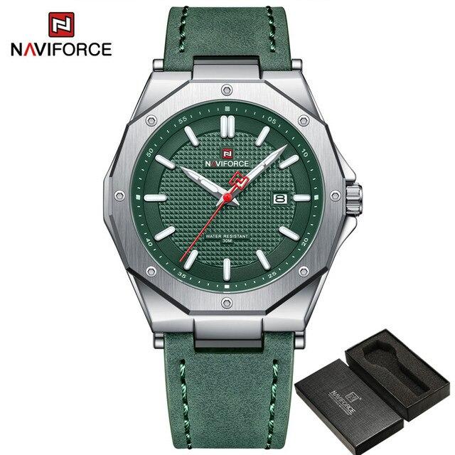 NAVIFORCE Men Wristwatch Top Brand Luxury Gold Waterproof Man Watch Genuine Leather Sport Military Quartz Male.jpg 640x640 4