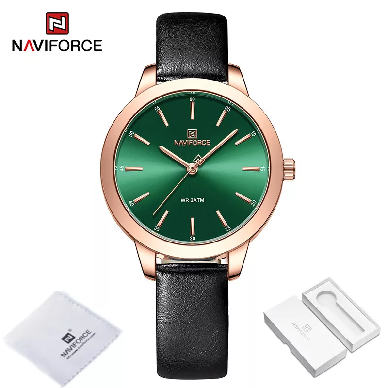 NAVIFORCE Top Brand Watches for Ladies Casual Fashion Original Genuine Leather Strap Women s Wristwatches Waterproof.jpg.jpg 2
