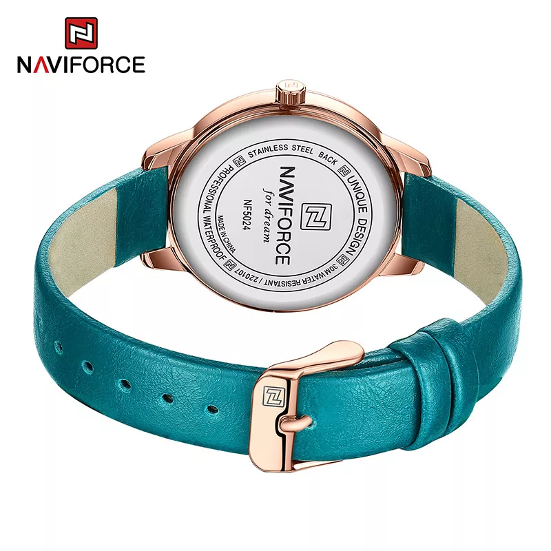 NAVIFORCE Top Brand Watches for Ladies Casual Fashion Original Genuine Leather Strap Women s Wristwatches Waterproof.jpg.jpg 7