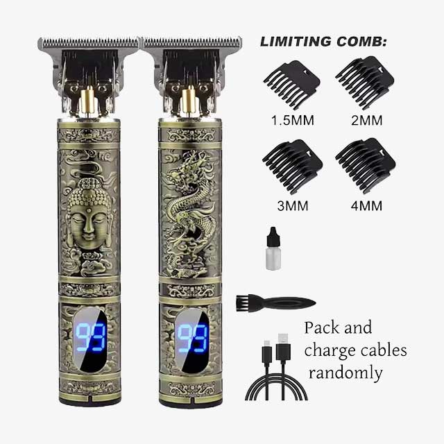 LCD Display T9 Electric Hair Clipper – 0mm Shaver & Hair Trimmer for Men, Travel Barber Razor Shaving Machine, Home Appliances