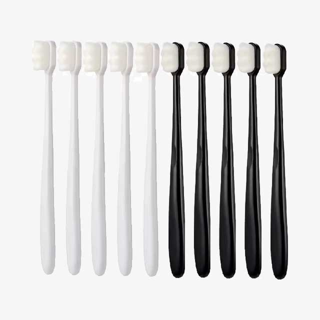 Ultra-Fine Soft Toothbrush with Million Nano Bristles – Deep Cleaning Adult Tooth Brush for Teeth, Portable Travel Dental Oral Care Brush