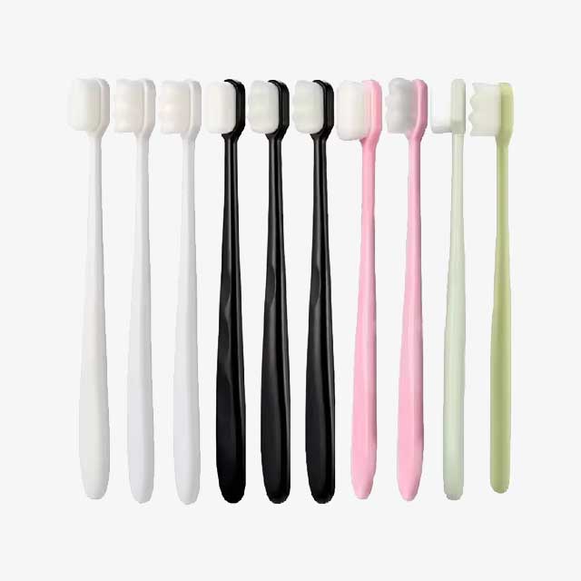 Ultra-Fine Soft Toothbrush with Million Nano Bristles – Deep Cleaning Adult Tooth Brush for Teeth, Portable Travel Dental Oral Care Brush