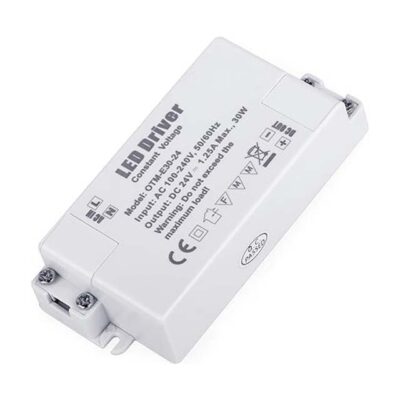 24V LED Driver 30W Power Supply - 1.25A AC to DC Transformer, Constant Voltage Switching PSU Adapter for LED Light Strips, MR11 GU5.3 LED Bulbs, Low Voltage LED Transformers