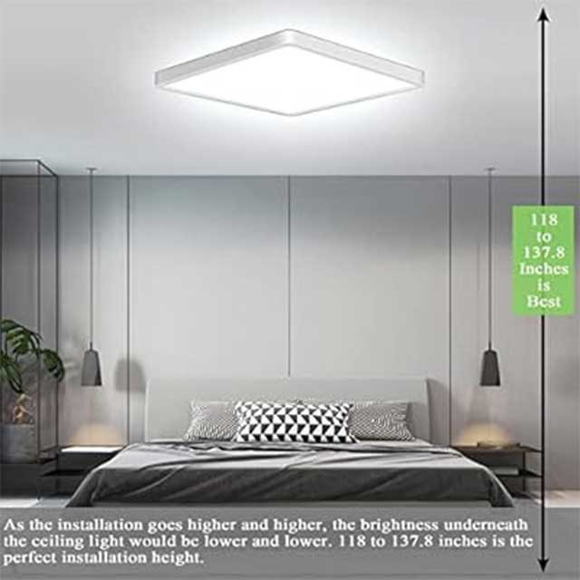 24W Black Flush Mount Ceiling Light
