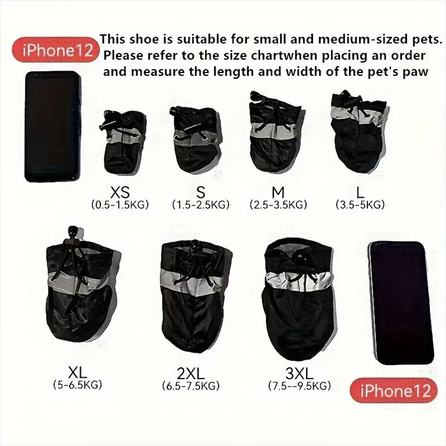 4PCS Water-Resistant Dog Shoes for Small Dogs β Protect Your Pet's Paws & Keep Them Dry | Non-Slip Puppy Boots, Ideal Christmas Gift