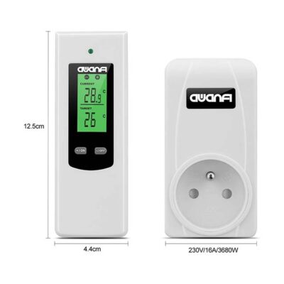 AWANFI Wireless Ambient Thermostat Outlet with Remote Control for Electric Radiators & Mobile Air Conditioners