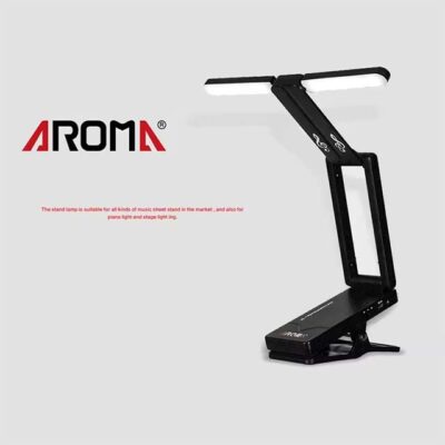 Aroma AL-1 Clip-on Rechargeable Music Stand Lamp for Piano LED Stage Light – Universal, Compact, Portable, USB Charge