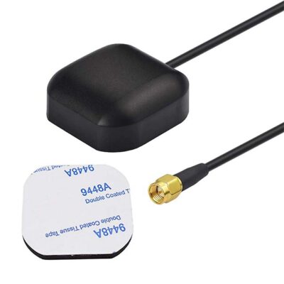 Bingfu Vehicle Waterproof Active GPS Navigation Antenna with SMA Male Connector for Car Stereo Head Unit GPS Navigation System Module- Truck Marine Boat GPS Tracker Locator Real Time Tracking