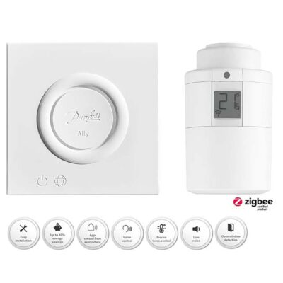 Danfoss Ally Starter Pack Includes Gateway and Radiator Thermostat - White