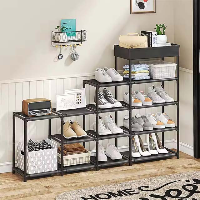 DIY Trapezoidal Shoe Rack – Multi-Purpose Storage & Assembly Shoe Cabinet Organizer