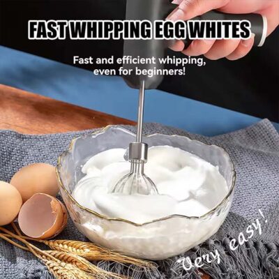 Electric Handheld Whisk & Mixer – Automatic Egg Beater for Cake Baking & Cream Whipping