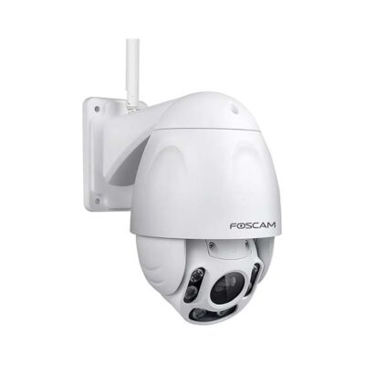 FOSCAM Outdoor PTZ Security Camera - 4x Optical Zoom, HD 1080P WiFi Wireless IP Camera, Pan Tilt, Night Vision up to 196ft, IP66 Weatherproof, WDR, Motion Alerts, FI9928P (White)