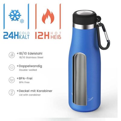 Fjbottle 350ML Stainless Steel Thermal Water Bottle – Leak-Proof & Insulated for Kids, School, Sports & Trave