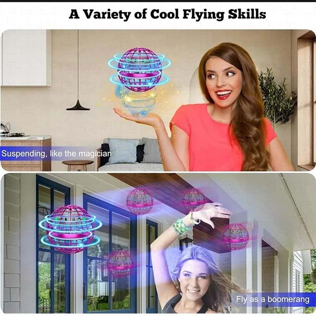 Flying Ball Toy - Hover Boomerang - Globe Shape Magic Controller Mini Drone
