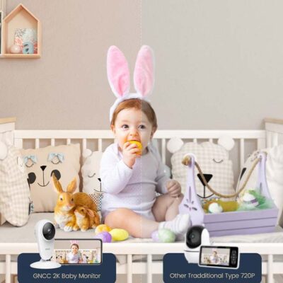 GNCC GC1Pro 3MP Indoor/Outdoor WiFi Security Camera – HD Night Vision, Two-Way Audio & Sound Detection for Kids, Pets & Seniors