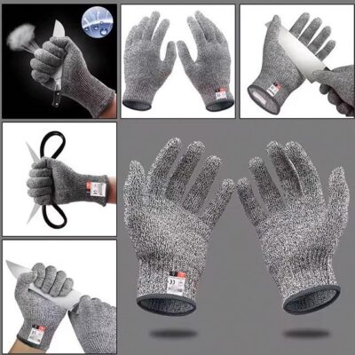 Grade 5 Cut-Resistant Gloves – HPPE Safety Gloves for Kitchen, Glass Cutting & Gardening Protection