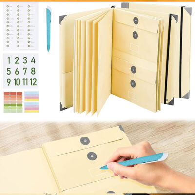 If I Die Binder & Important Document Organizer – In Case I Go Missing Folder with Labels & Pockets | Life Organizer for Passports, Photos & Letters