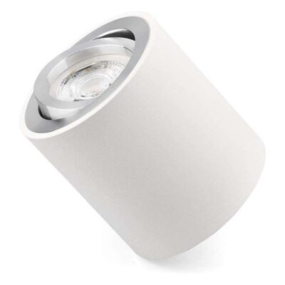 KYOTECH OPPER LED Surface-Mounted Ceiling Light Flat Swivelling 230 V- 5 W GU10 Bulb - 3000 K Warm White - 80 x 84 mm LED Surface-Mounted Downlight