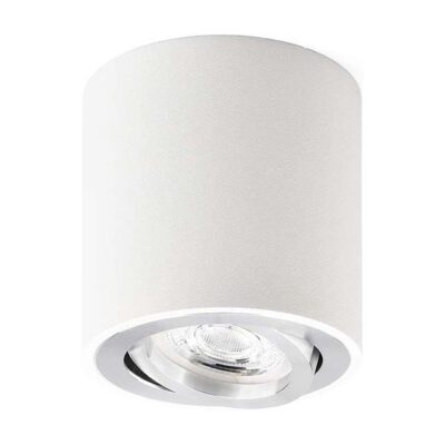 KYOTECH OPPER LED Surface-Mounted Ceiling Light Flat Swivelling 230 V- 5 W GU10 Bulb - 3000 K Warm White - 80 x 84 mm LED Surface-Mounted Downlight