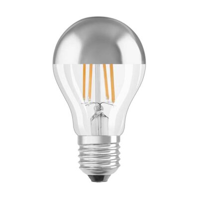 LED Superstar Classic A 50 Filament | Mirror Silver | DIM | 6.5W | 827 Clear | E27