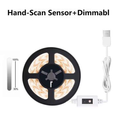 LED Under Cabinet Light- USB Powered Motion Sensor Dimmer- Cabinet Closet Kitchen Wardrobe Counter Bedroom Lighting