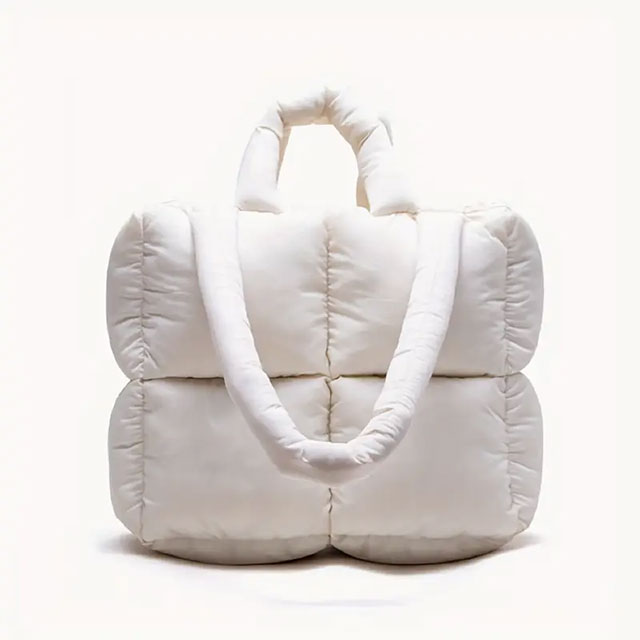 Large Capacity Quilted Tote Bag – Stylish Puffer Shoulder Bag for Women | Fashionable Handbag & Purse for Everyday Use