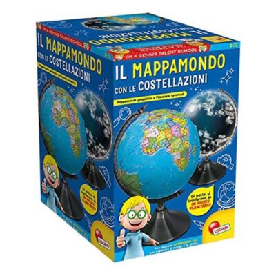 Lisciani Giochi Genius World Map with Constellations – Illuminated Celestial Design & Educational Decor (Model 83862)
