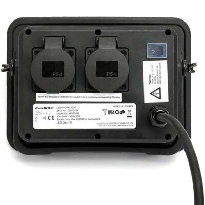 Livarno Lux 2400 Lumen 30W LED Construction Spotlight – Waterproof IPX4 Work Light with Stand for Indoor & Outdoor Use