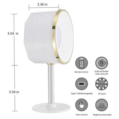 MIOBLUE Wireless LED Wall Sconce – 360° Rotating Magnetic Reading Light with Remote, RGB & Dimmable Brightness – Wall Mounted Light for Bedroom, Living Room, Artwork & Dartboard (White, Energy Class A+)