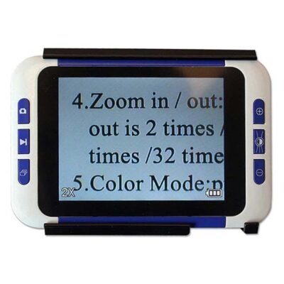 Portable 2-32x Zoom Digital Video Magnifier - 3.5-Inch Electronic Reading Aid for Low Vision, Pocket LED Handheld Magnifier with Light & 3 Color Modes