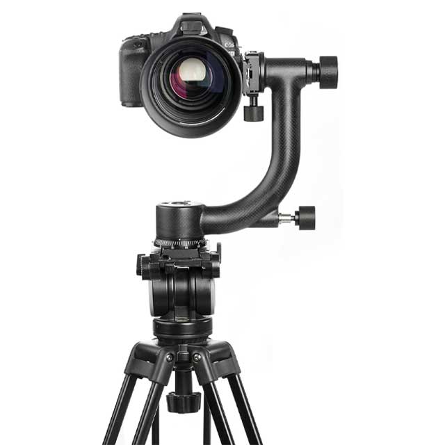 Movo GH600 Carbon Fiber Gimbal Tripod Head for Vertical/Portrait Mount with Arca-Swiss Quick-Release Plate - Image 4