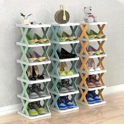 Multi-Layer Shoe Storage Rack | Detachable Shoe Organizer Shelf for Bedroom & Indoor Use | Space-Saving Storage Cabinet