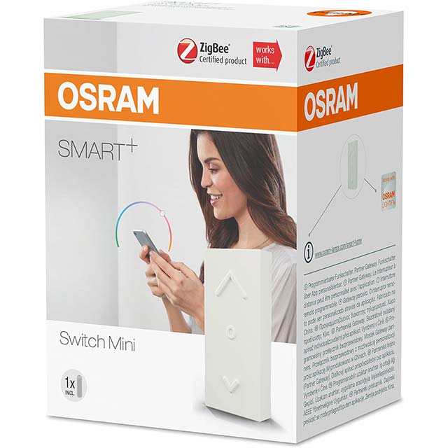 OSRAM Smart+ Mini Switch Grey – ZigBee Wireless Dimmer, Light Switch & Remote for LED Lamps & Smart Home Extension