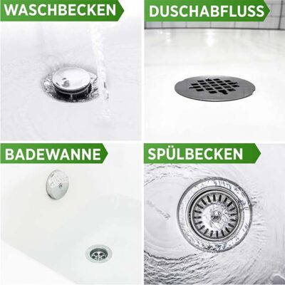 PRINOX® Drain Cleaner 1000 ml Extra Strong – Professional Pipe Cleaner for Removing Hair, Food Leftovers & Heaviest Blockages – Pipe-Free Solution Against Stubborn Blockages & Bad Odours – Biodegradable