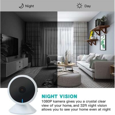 Panamalar Wireless IP Home Camera – Smart 1080P WiFi Indoor Monitor with Alexa, Wide Angle, Two-Way Audio & Motion Detection for Baby, Elderly, and Pet Security