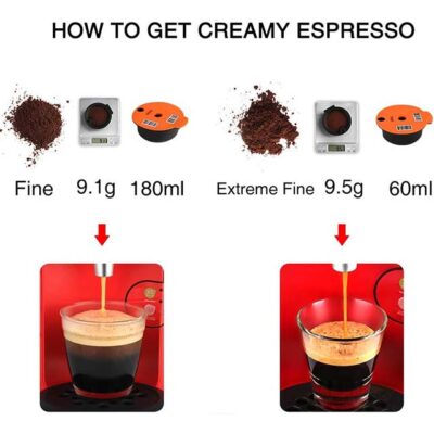 RECAFIMIL Reusable Coffee Pod 180ml, Compatible with Tassimo Coffee Machine, 5 Pods with 10 Replacement Lids, Food-Grade Plastic, Eco-Friendly, Recyclable, Easy to Use