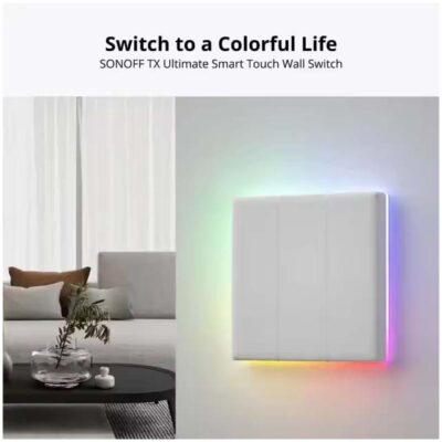 SONOFF TX Ultimate Smart Wall Switch – Full Touch, LED Edge, Multi-Sensory Control, Works with Alexa & Google Home