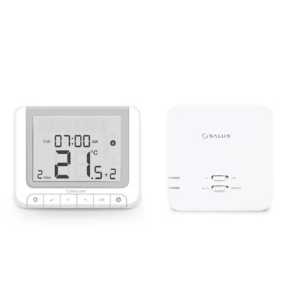 Salus Controls RT520RF Wireless Thermostat - Boiler Plus Compliant Digital & Electronic Room Thermostat - White