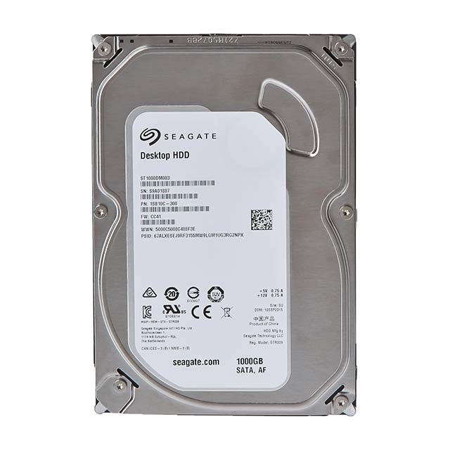 Seagate 1TB Desktop HDD SATA 6Gb/s 64MB Cache 3.5-Inch Internal Bare Drive (ST1000DM003)