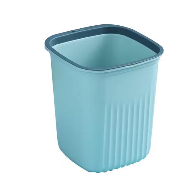 Simple Kitchen White Trash Can – Creative Open-Top Garbage Basket for Home, Living Room & Bathroom