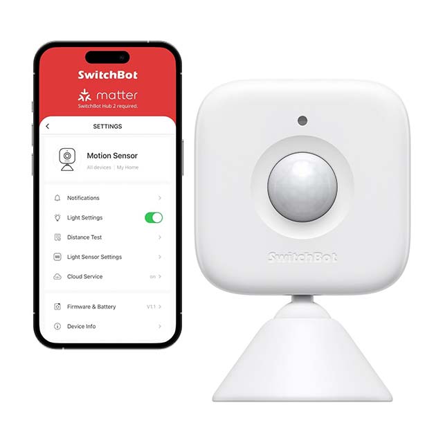 SwitchBot Smart Motion Door Sensor - Wireless PIR Motion Detector for Home Security, Alexa Compatible with SwitchBot Hub